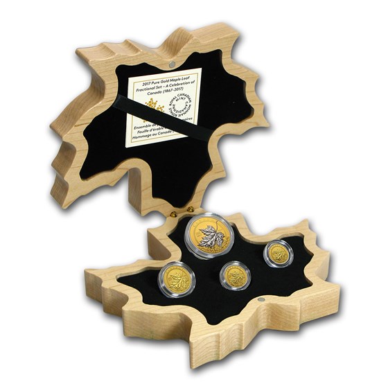 2017 Canada 4-Coin Gold Fractional Maple Leaf Set (1.4 oz) 2017 Canada 4-Coin Gold Fractional Maple Leaf Set (1.4 oz)